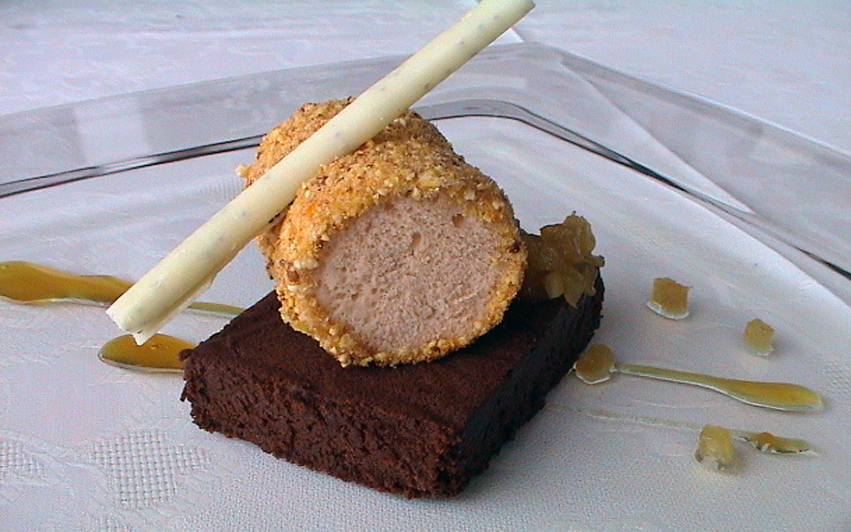 Receta: Parfait de avellanas sobre bizcocho de chocolate y piña - Gure  Sukalkintza | Gure Sukalkintza